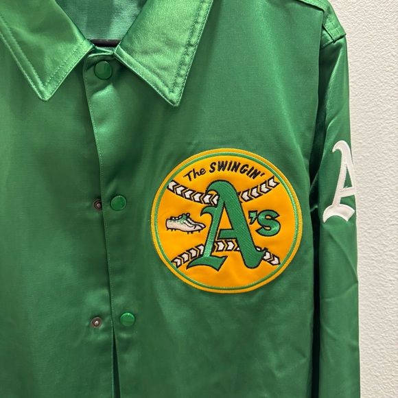 Oakland A’s Ebbets Field Flannels Green Cooperstown Jacket - Picture 7 of 7